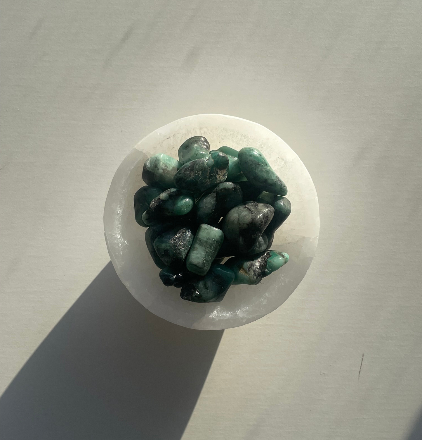 Emerald Small Tumblestones - AA Grade Quality (Brazil)