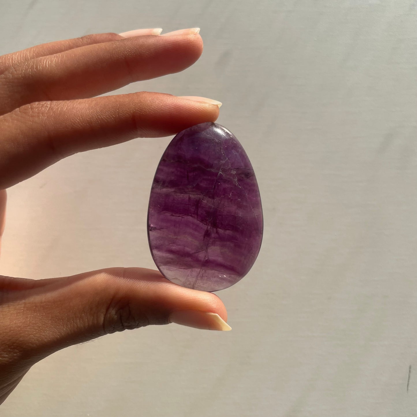Rainbow Fluorite Worry Stone – A Grade Quality (China)