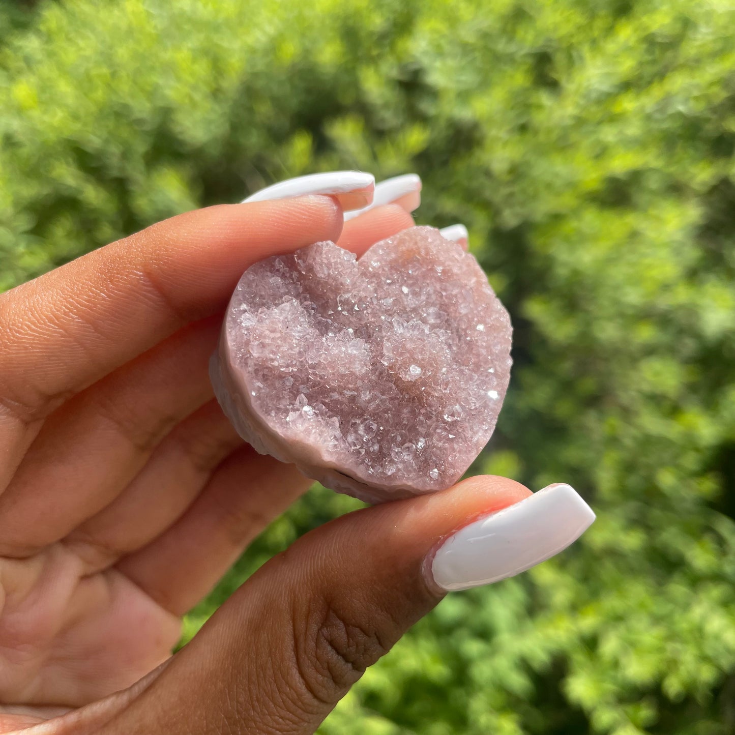 Rainbow amethyst heart 6 - AA Quality (Uruguay)