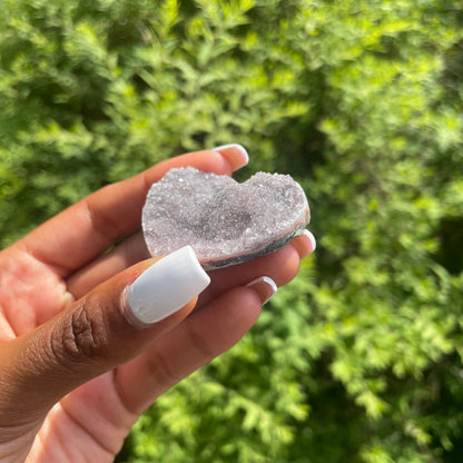 Rainbow amethyst heart 7 - AA Quality (Uruguay)