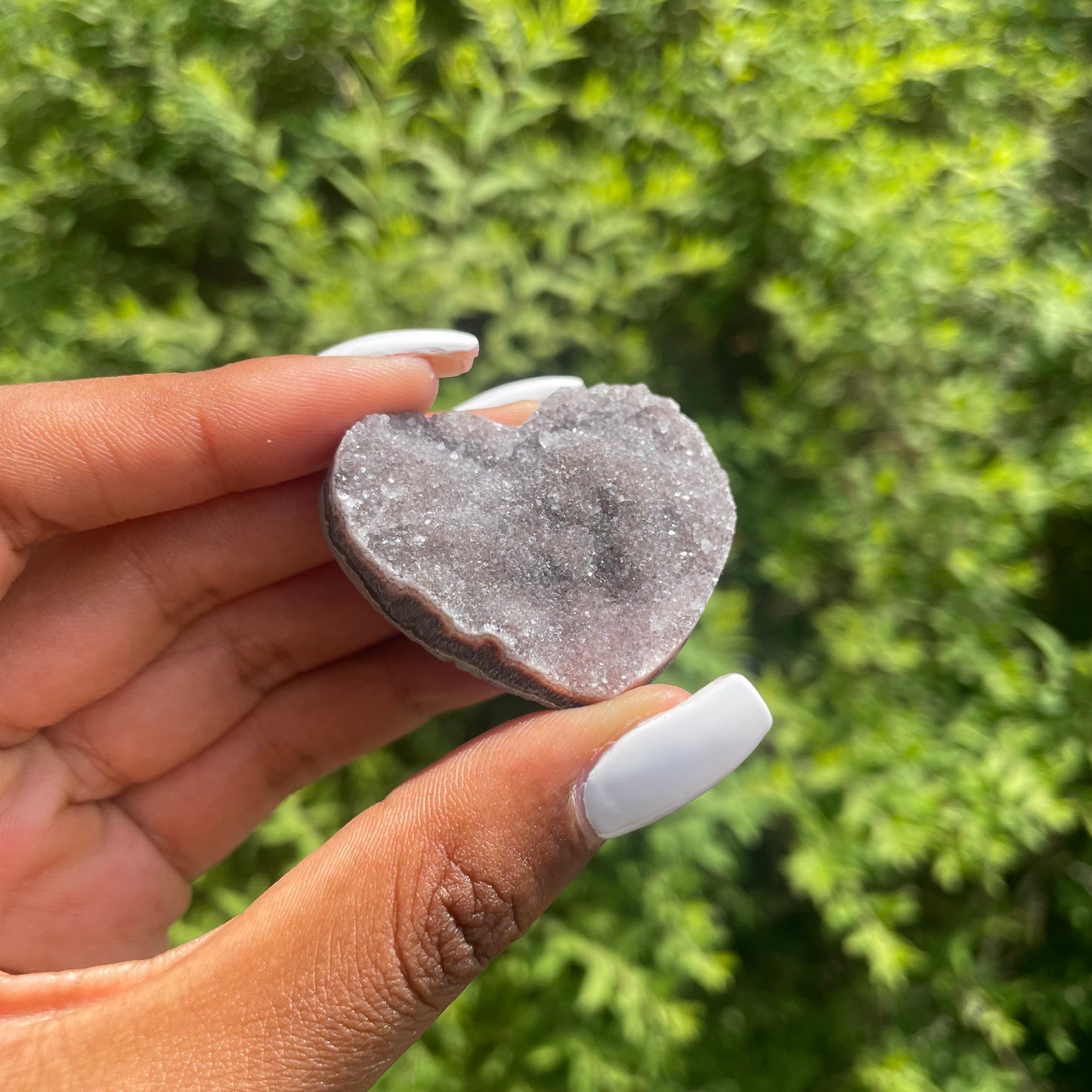 Rainbow amethyst heart 7 - AA Quality (Uruguay)