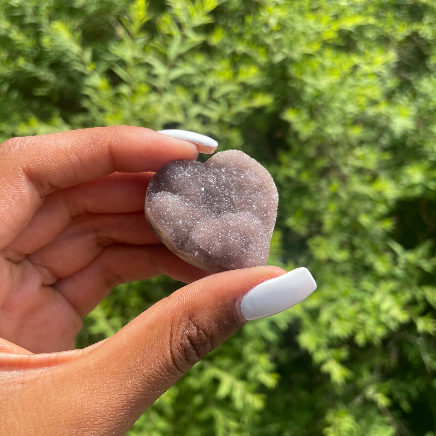 Rainbow amethyst heart 3 - AA Quality ( Uruguay)