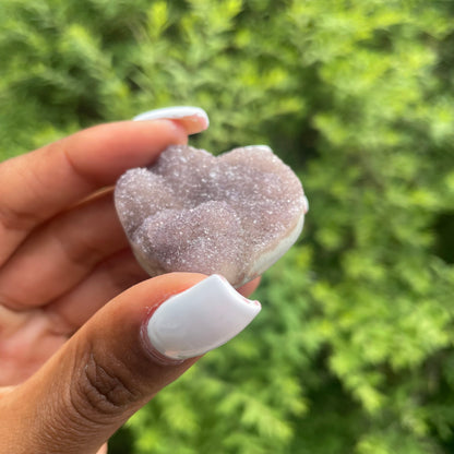 Rainbow amethyst heart 3 - AA Quality ( Uruguay)