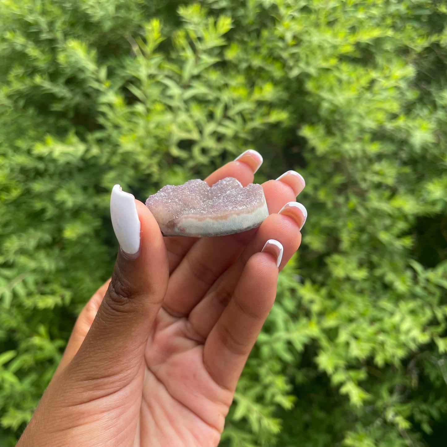 Rainbow amethyst heart 3 - AA Quality ( Uruguay)
