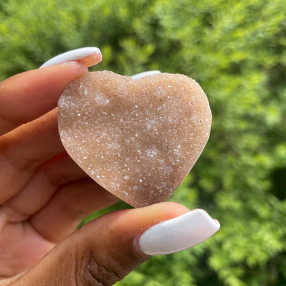 Rainbow amethyst heart 4 - AA Quality (Uruguay)