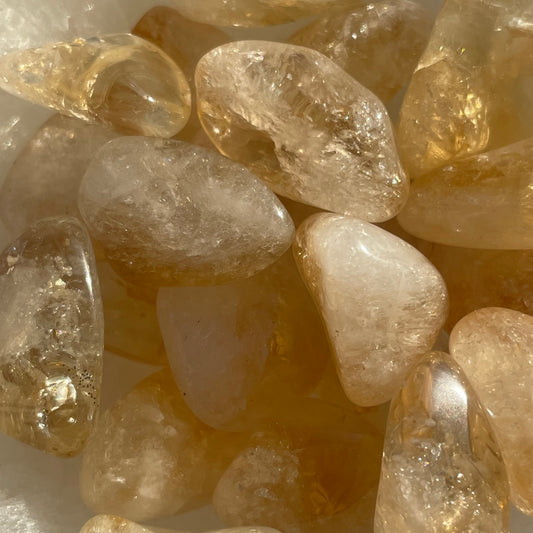 Citrine Heat Treated Small Tumblestones - A Grade Quality (Brazil)