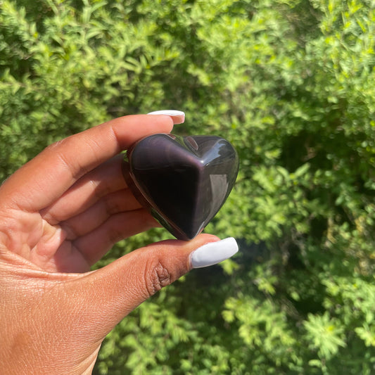 Celestial Eye Obsidian Heart 5 - AA Quality (Mexico)