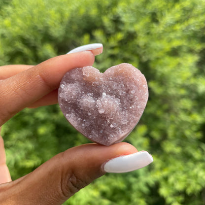Rainbow amethyst heart 6 - AA Quality (Uruguay)