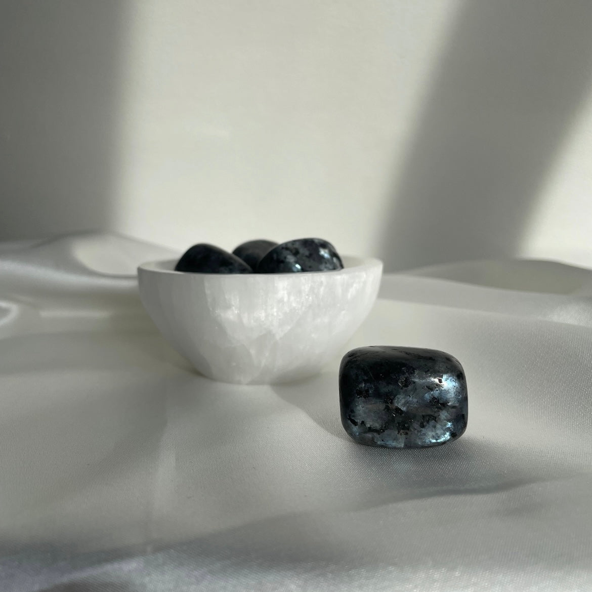 Larvikite Medium Tumblestone - A Grade Quality (Norway)