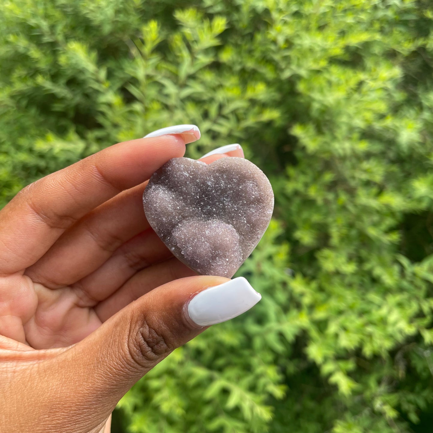 Rainbow amethyst heart 3 - AA Quality ( Uruguay)