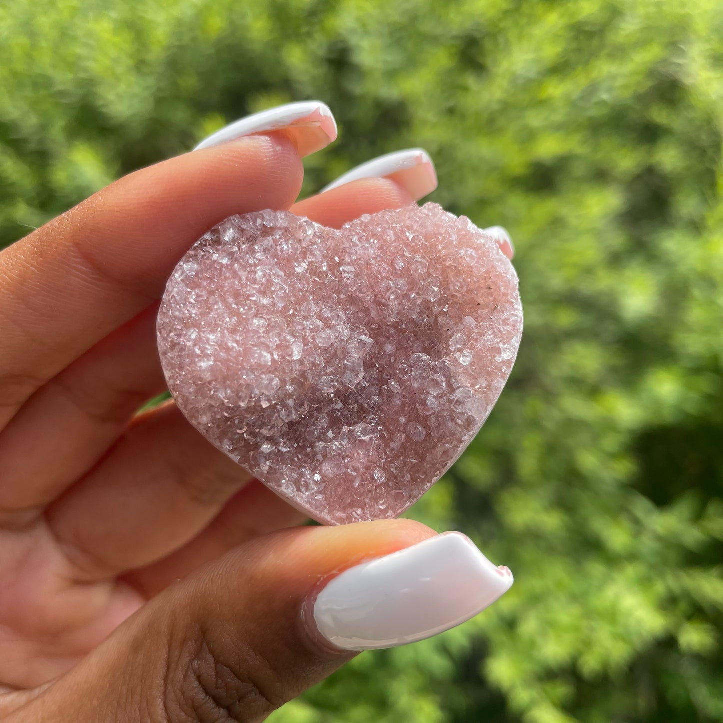 Rainbow amethyst heart 2 - AA Quality (Uruguay)