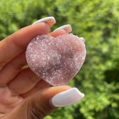 Rainbow amethyst heart 2 - AA Quality (Uruguay)