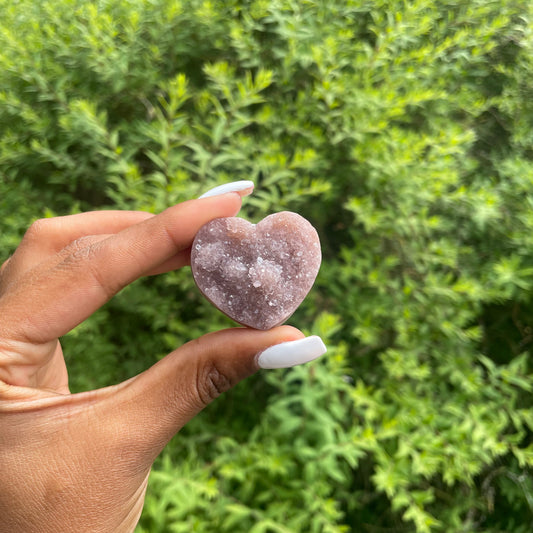 Rainbow amethyst heart 6 - AA Quality (Uruguay)