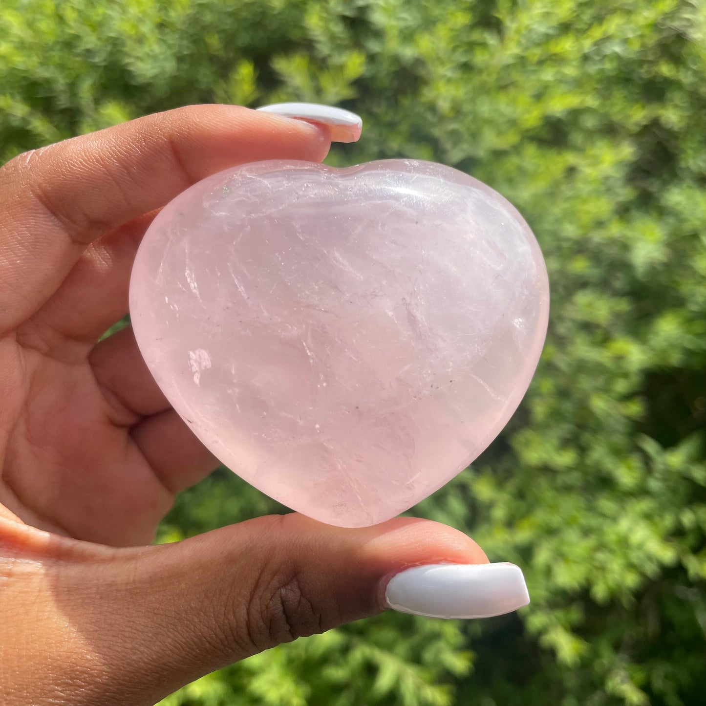 Rose Quartz Heart 2 - AA Quality (Brazil)