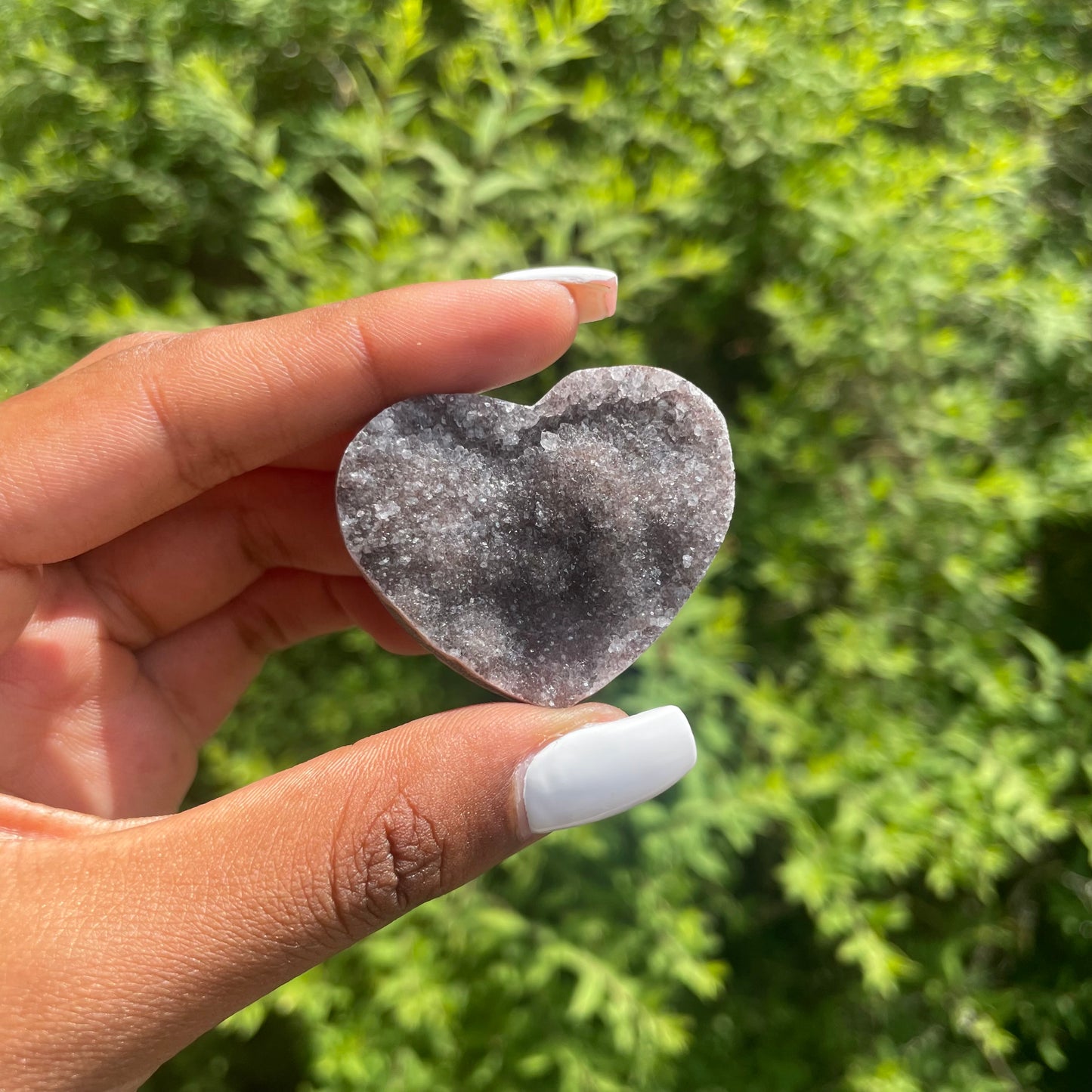 Rainbow amethyst heart 7 - AA Quality (Uruguay)