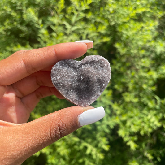 Rainbow amethyst heart 7 - AA Quality (Uruguay)