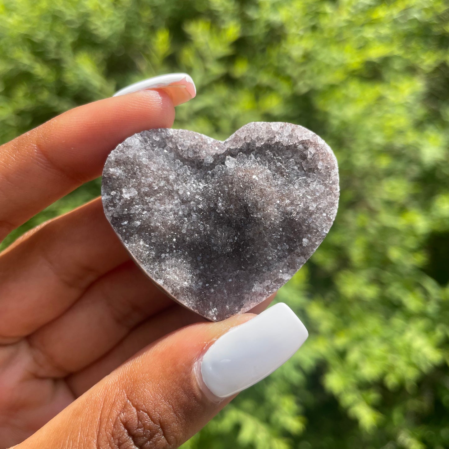 Rainbow amethyst heart 7 - AA Quality (Uruguay)