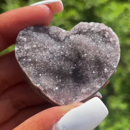 Rainbow amethyst heart 7 - AA Quality (Uruguay)