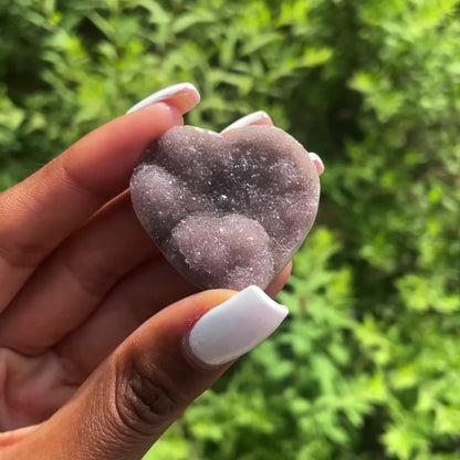 Rainbow amethyst heart 3 - AA Quality ( Uruguay)