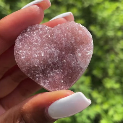 Rainbow amethyst heart 2 - AA Quality (Uruguay)