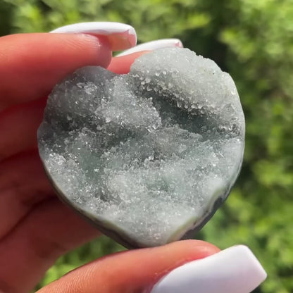 Rainbow amethyst heart 5 - AA Quality (Uruguay)