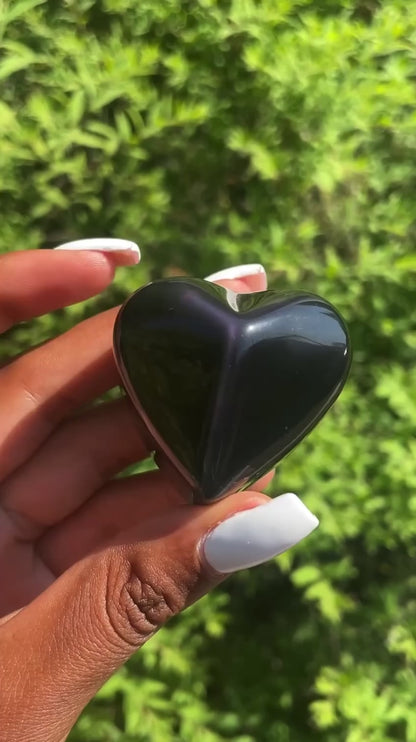 Celestial Eye Obsidian Heart 4 - AA Quality (Mexico)